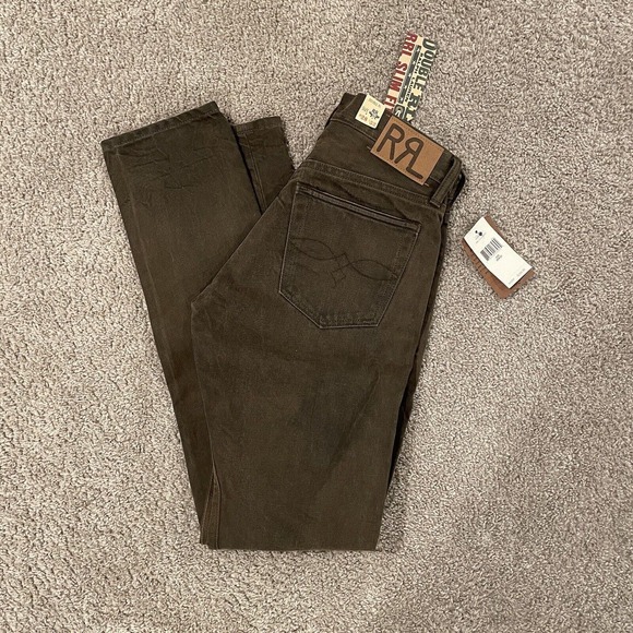 Ralph Lauren Double RL Other - Double RL (RRL) Western Slim Narrow Denim Jeans Size 28x32 Brown Vintage